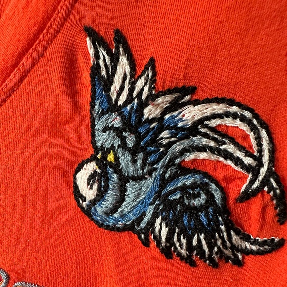 Johnny Was Red Embroidered Long Sleeve Top - Picture 2 of 8